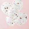 Ginger Ray 5 Konfetti Ballons Floral -Dekoration Geschaft ginger ray 5 konfetti ballons floral