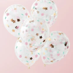 Ginger Ray 5 Konfetti Ballons Floral