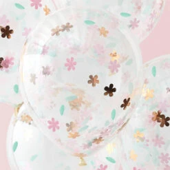 Ginger Ray 5 Konfetti Ballons Floral -Dekoration Geschaft ginger ray 5 konfetti ballons floral2