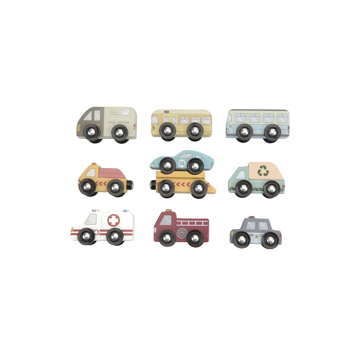 Little Dutch Fahrzeug-Set 10tlg. 4 Little Dutch Fahrzeug-Set 10tlg. – Bild 2