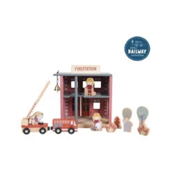 Little Dutch Feuerwehrhaus Aus Holz - Ergänzung Eisenbahn -Dekoration Geschaft little dutch feuerwehrhaus aus holz ergaenzung eisenbahn