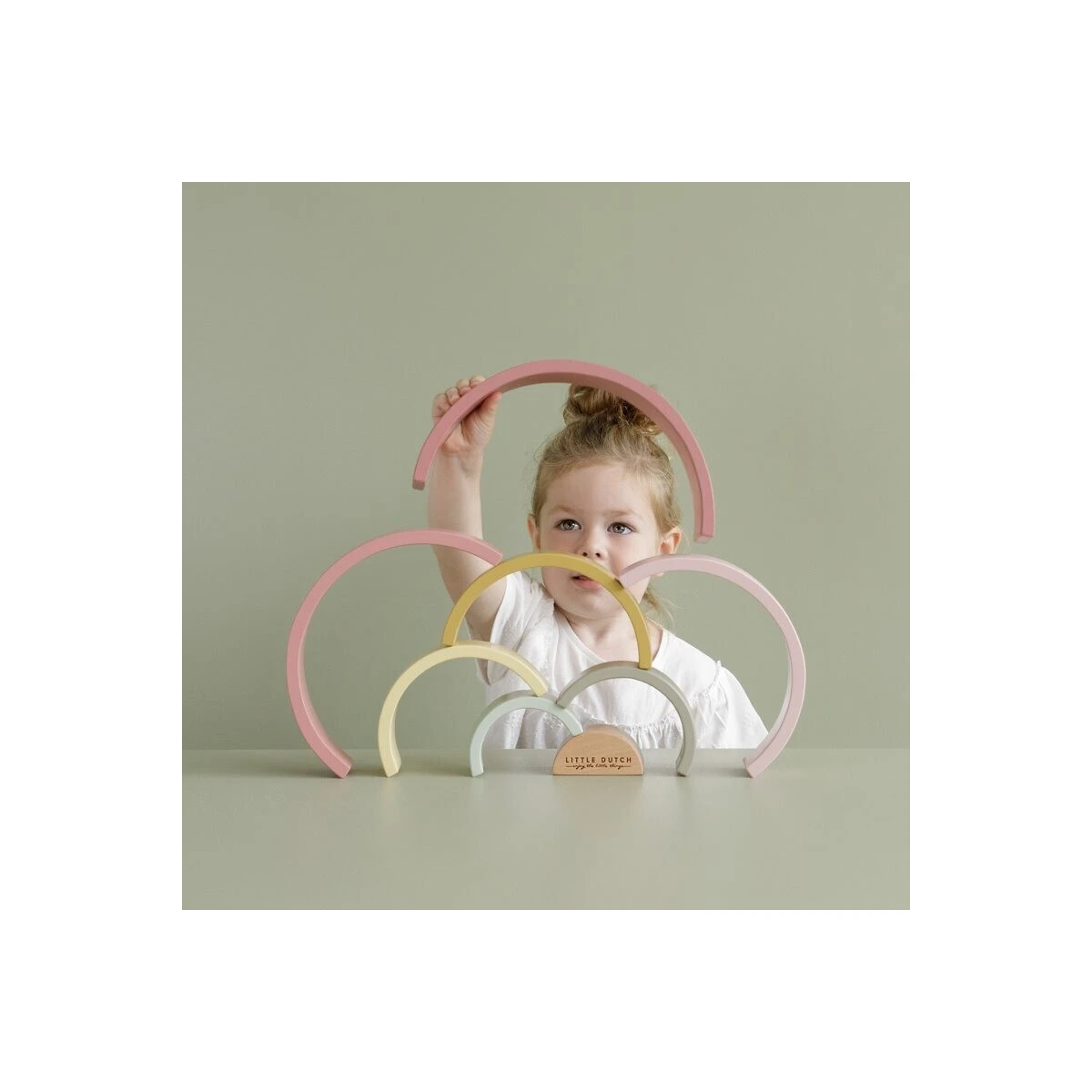 Little Dutch Holz Stapel-Regenbogen Wild Flowers 4 Little Dutch Holz Stapel-Regenbogen Wild Flowers – Bild 2