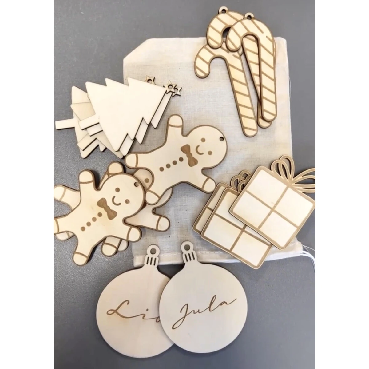 Little Pippa Baumanhänger Set Aus Holz 3 Little Pippa Baumanhänger Set Aus Holz