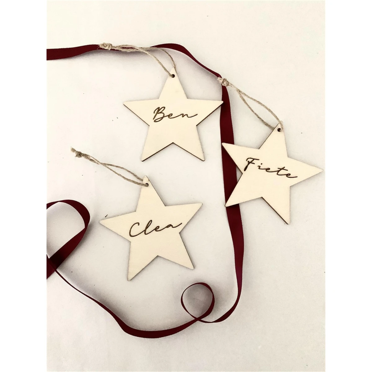 Little Pippa Baumanhänger 'Stern' Personalisiert 3 Little Pippa Baumanhänger 'Stern' Personalisiert