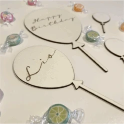 Little Pippa Caketopper Set Aus Holz "Ballons" Personalisiert