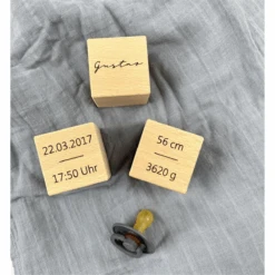 Little Pippa Holzwürfel Mit Namen Und Geburtsdaten 3 Stück