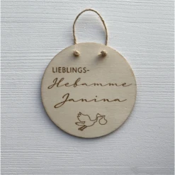 Little Pippa Schild "Lieblings-Hebamme" -Dekoration Geschaft little pippa schild lieblings hebamme2