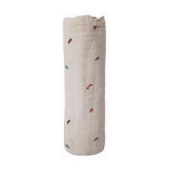 Mushie Organic Swaddle Retro Cars