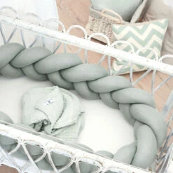 Nordic Coast Company Geflochtene Bettschlange Zopf Strick 200cm