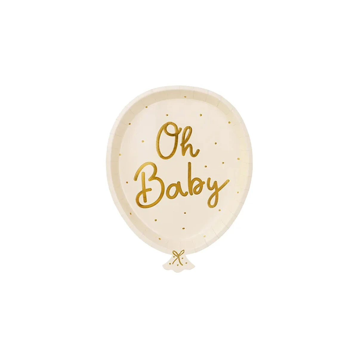 PartyDeco Pappteller "Oh Baby" 6 Stk 3 PartyDeco Pappteller "Oh Baby" 6 Stk